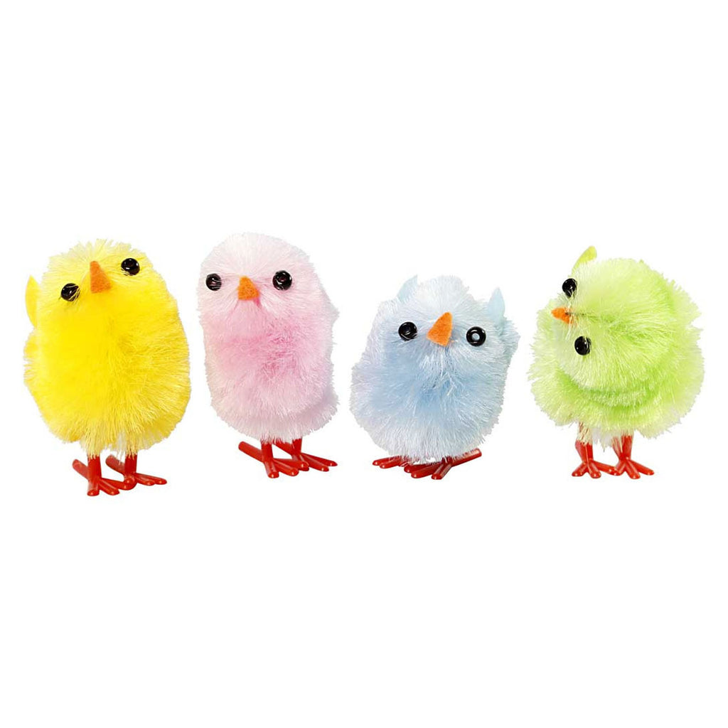Creativ Company Bunte Osterküken aus Chenille, 12 Stück.