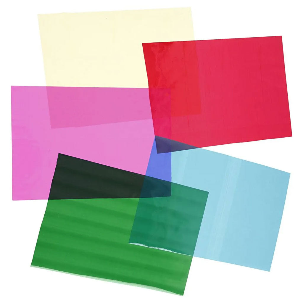 Creativ company cellofaan, vel 210x297 mm, diverse kleuren, 5x20 vel, 100 vel 1 doos
