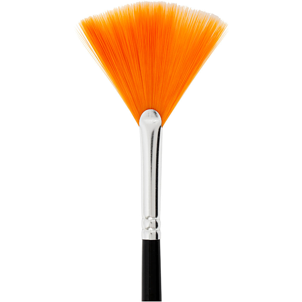 Creativ Company Gold Line Fächerpinsel, Größe 4+8, Länge: 29–30 cm, Breite: 2–3 mm, Fächerform, 2 Stück pro Packung