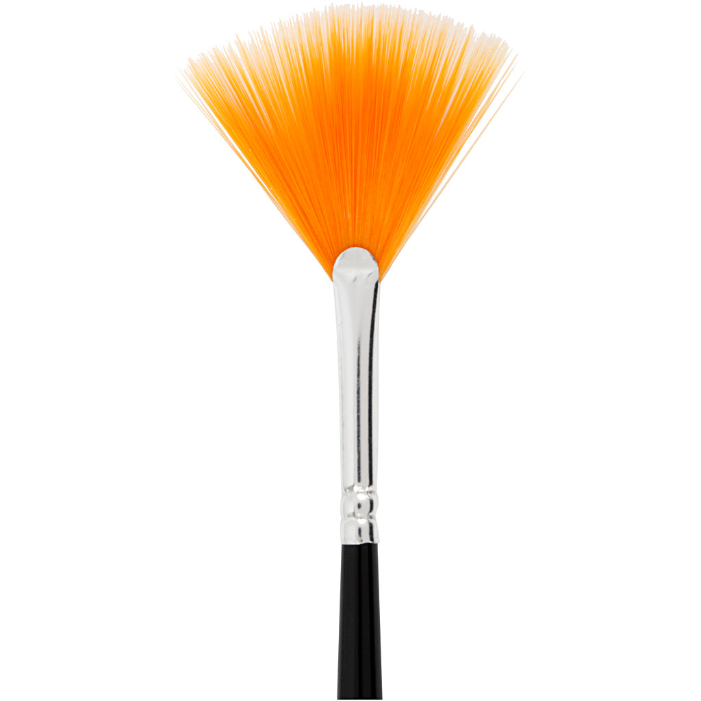 Creativ Company Gold Line Fächerpinsel, Größe 4+8, Länge: 29–30 cm, Breite: 2–3 mm, Fächerform, 2 Stück pro Packung