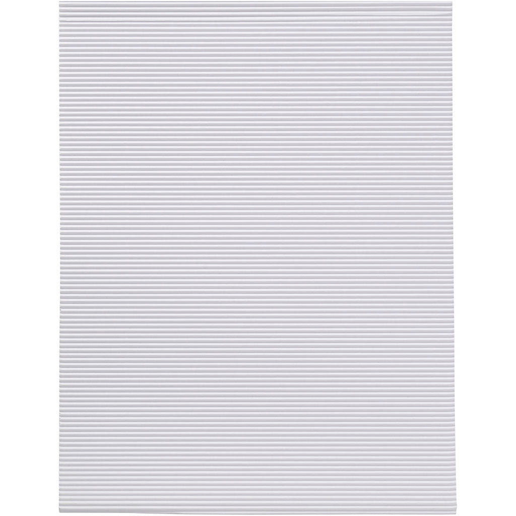 Creativ Company Gerippter Karton, Blattgröße 25 x 35 cm, 80 g, 15 Blatt pro Karton