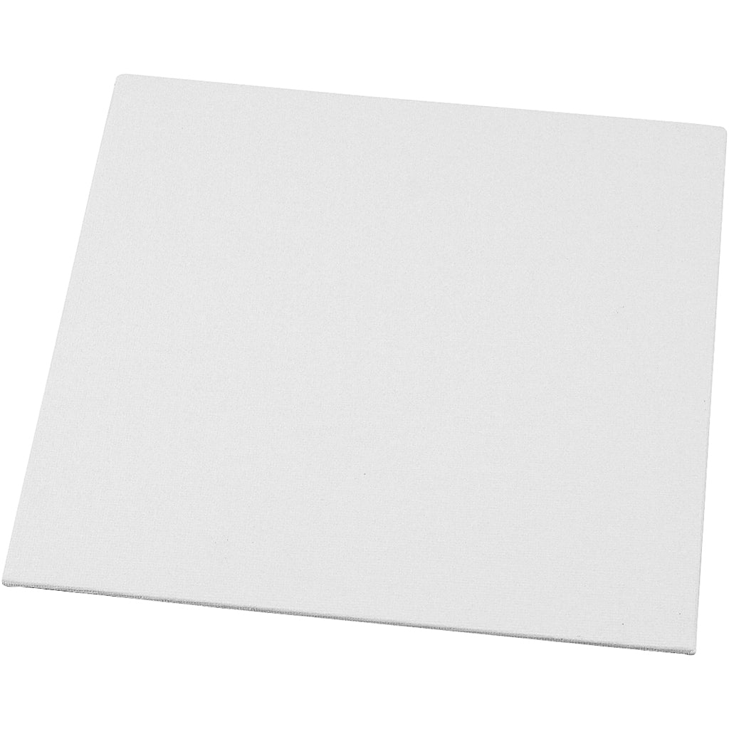 Canvas paneel, afm 20x20 cm, dikte 3 mm, 280 gr, wit, 1 stuk