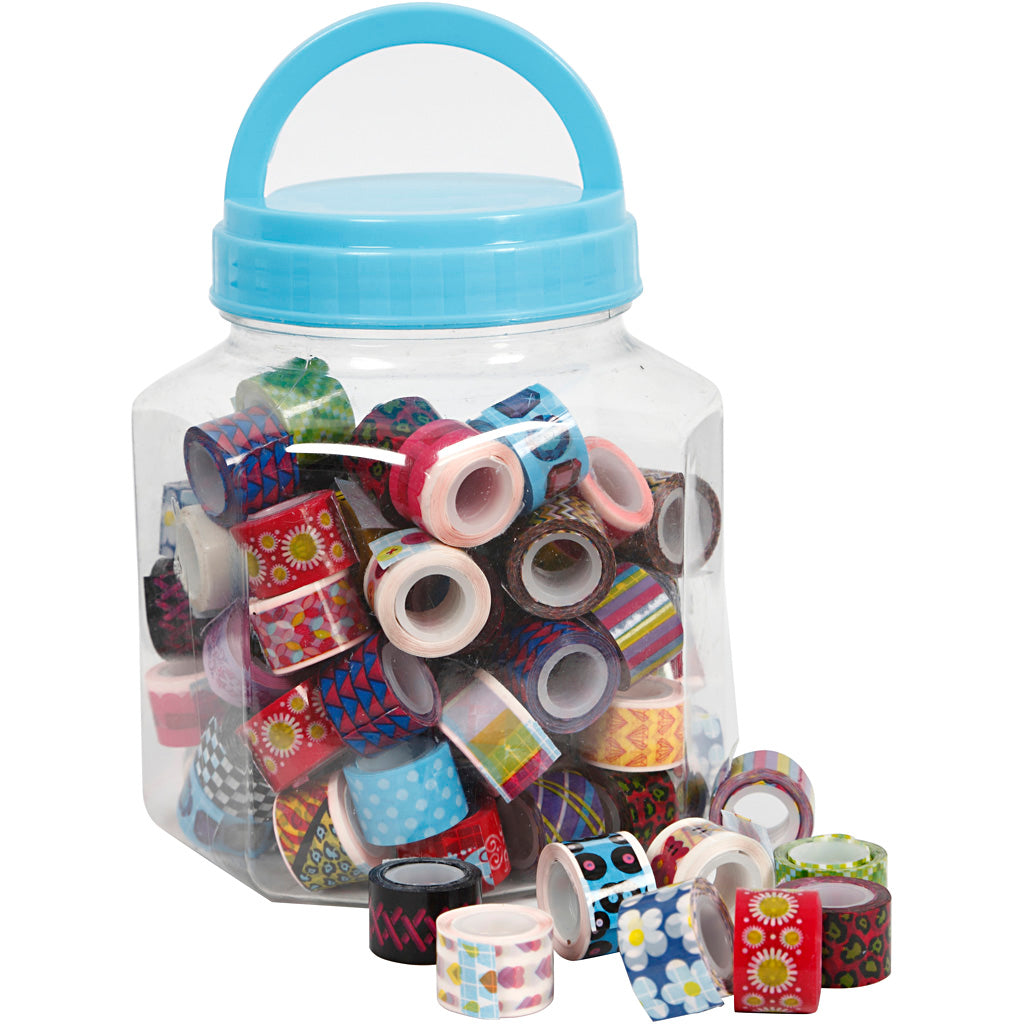 Klebeband der Firma Creativ, Breite: 12 mm, verschiedene Farben, 90 x 2 m, 1 Karton