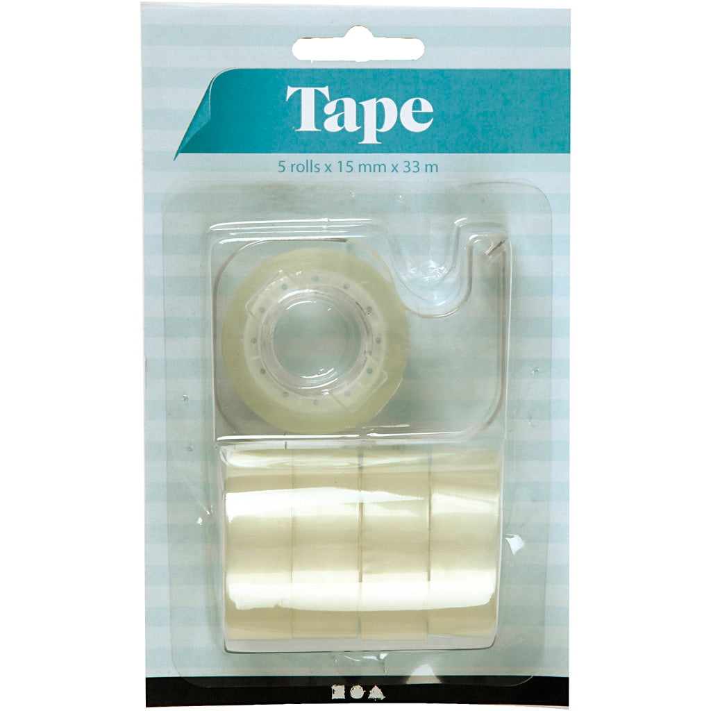 Klebeband der Firma Creativ mit Abroller, Breite: 15 mm, 1 Set
