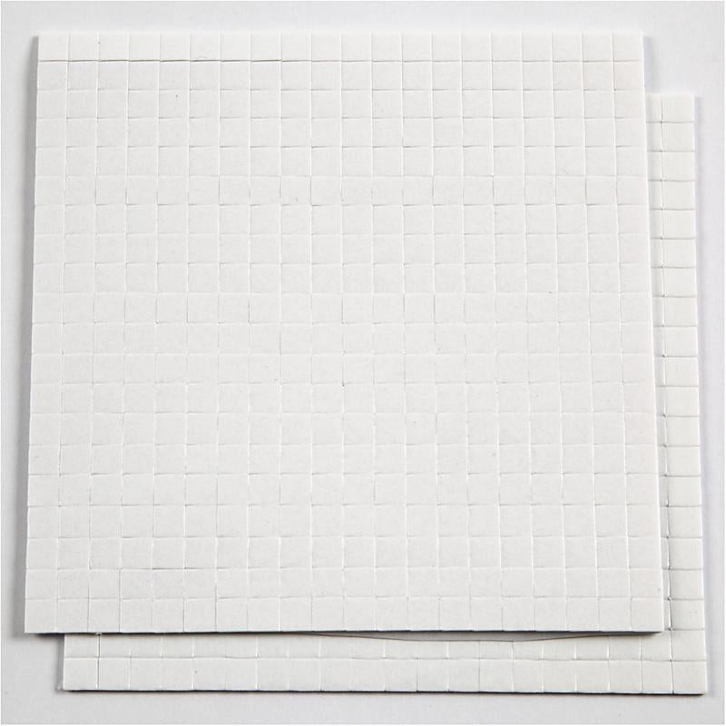 Creativ Company 3D-Schaumstoffpads Weiß 5x5x1mm, 2 Blätter