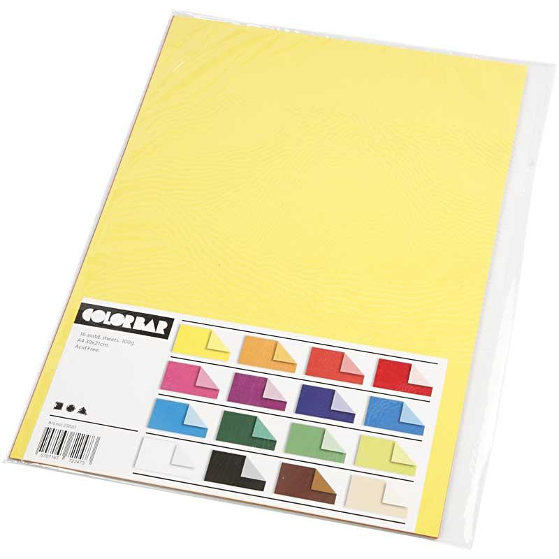 Creativ Company Farbstreifenpapier, A4, 100 g/m², 16 Blatt
