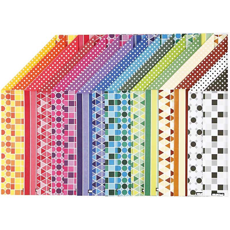 Creativ company color bar papier print a4 100gr, 16 vellen