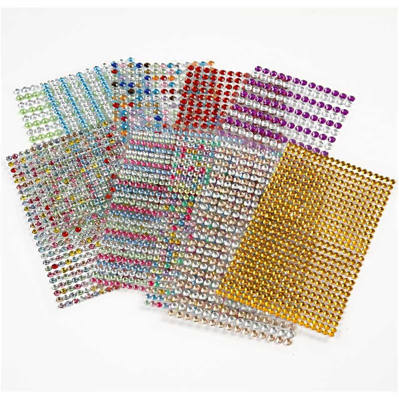 Creativ company http: www.cchobby.nl stick-on-strasstenen-d-4-6-mm-vel-16x9-5-cm-diverse-kleuren-10-vel-1-doos