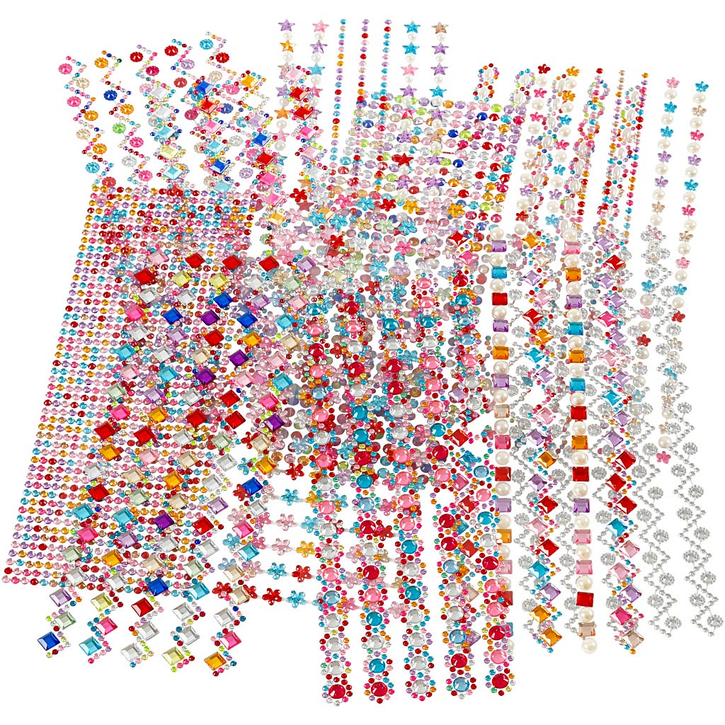 Creativ Company Strasstenen Designs 2-10 mm, 12 Blatt