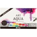 Pigment art art aqua aquarelverf metallic, 12 kleuren