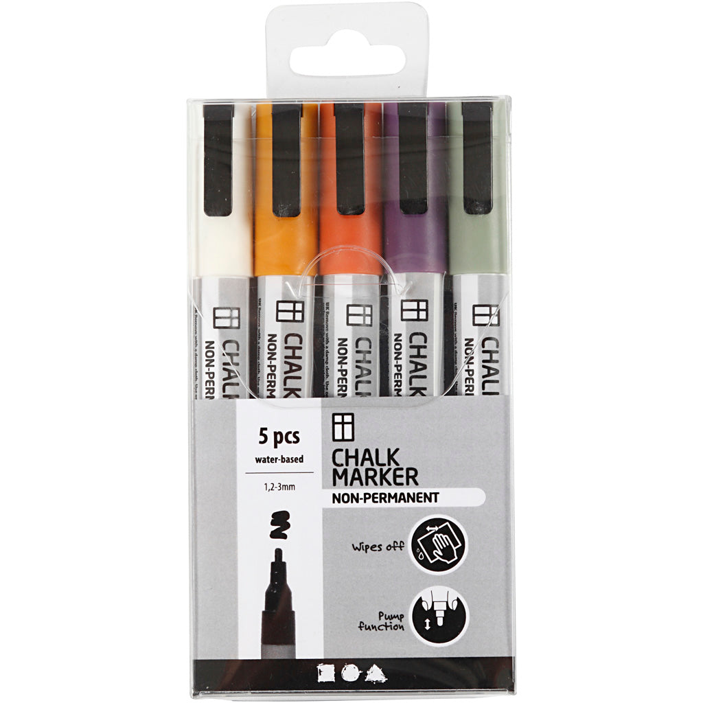 Creativ Company Kreidemarker in Pastellfarben, 5 Stück.