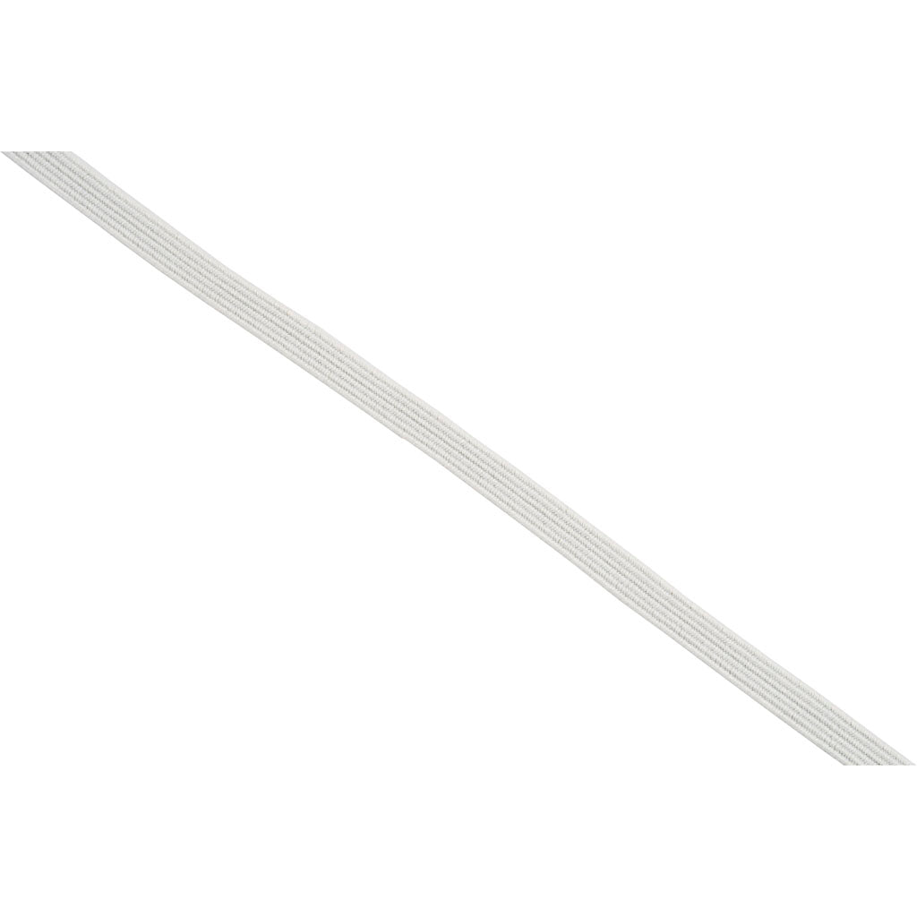 Creativ Company Elastikband, 6 mm dick, weiß, 50 m
