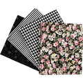 Patchworkstoff Schwarz 45x55cm, 4 Stück.
