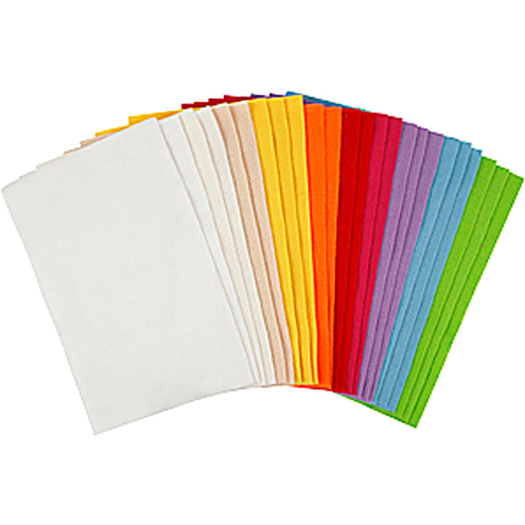 Creativ company hobbyvilt diverse kleuren, 24 vellen
