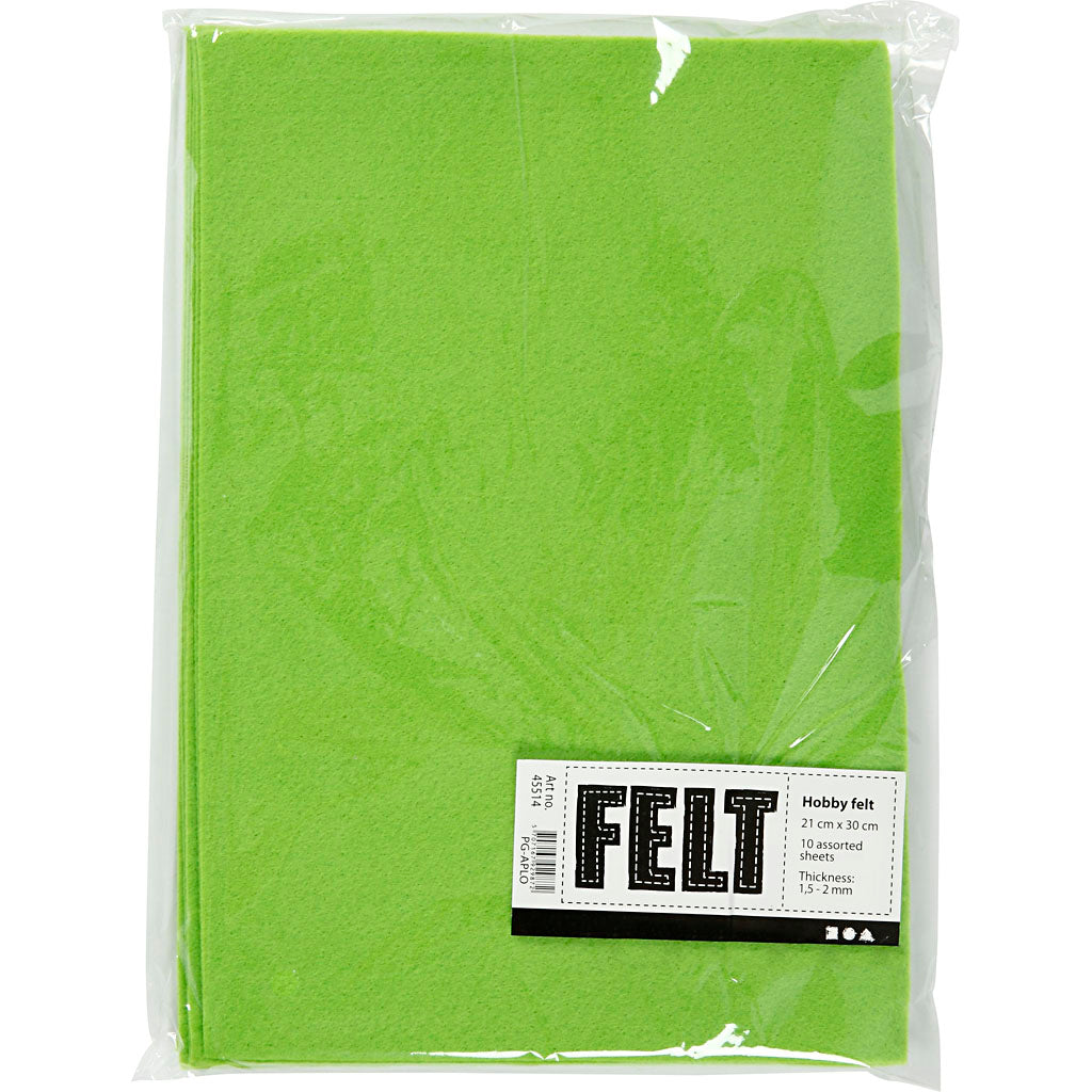 Creativ Company Hobbyfelt hellgrün A4, 10 Blatt