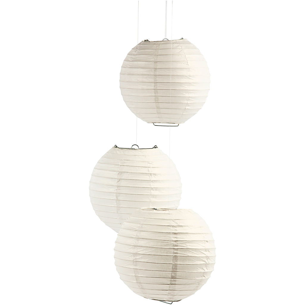 Creativ Company Reispapierlampe, weiß, 35 cm