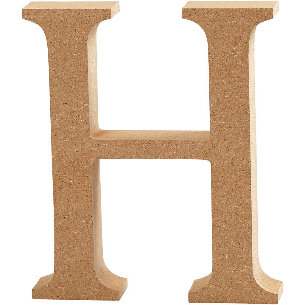 Kreatives Firmenbuchstabe h mdf 13cm, 1 Stück.
