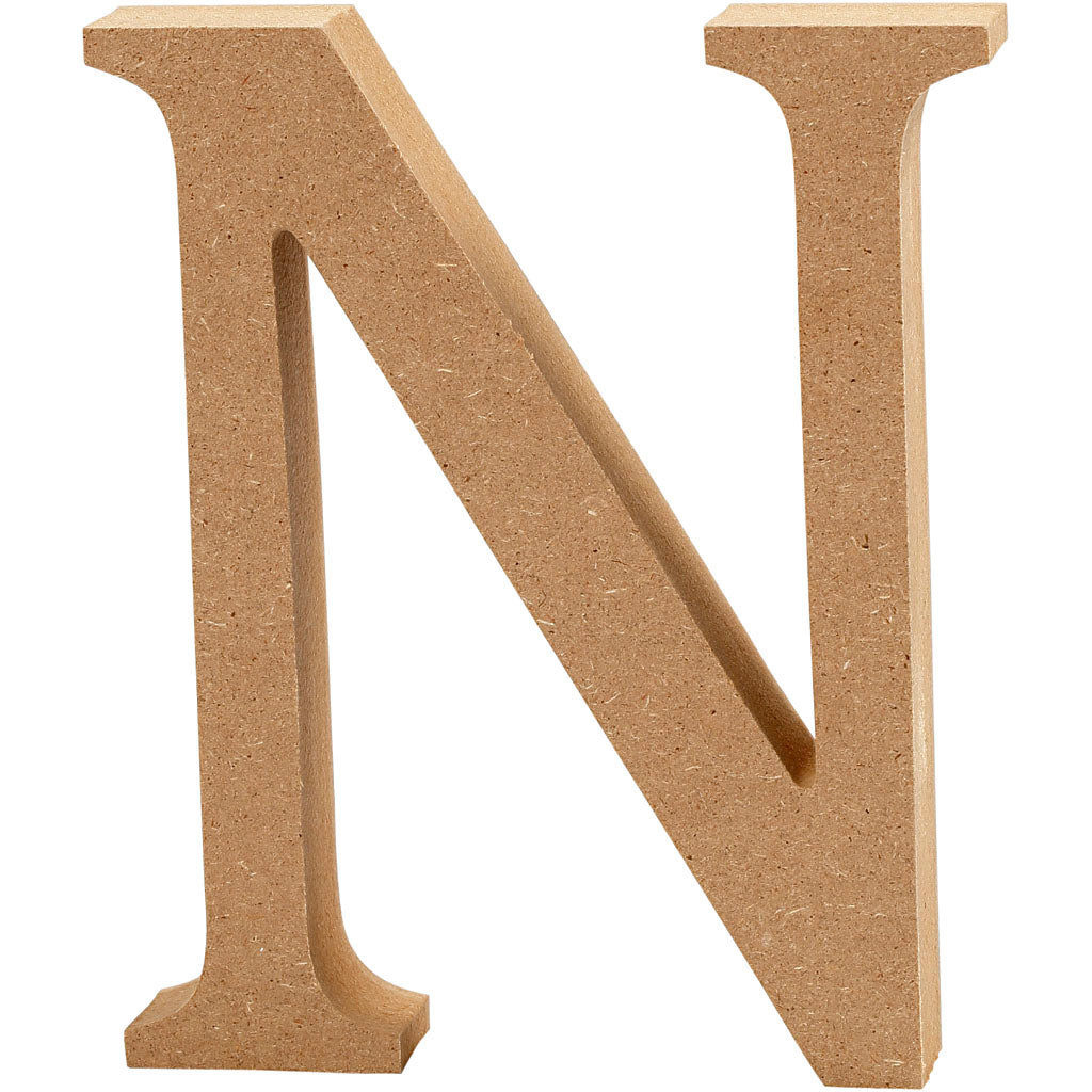 Kreatives Firmenbuchstabe n mdf 13cm, 1 Stück.