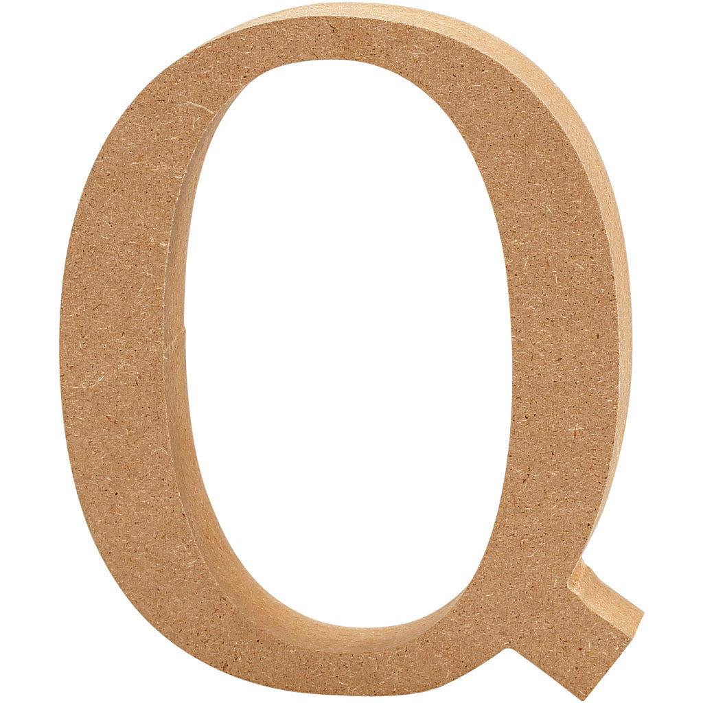 Kreatives Firmenbuchstabe q mdf 8cm, 1 Stück.
