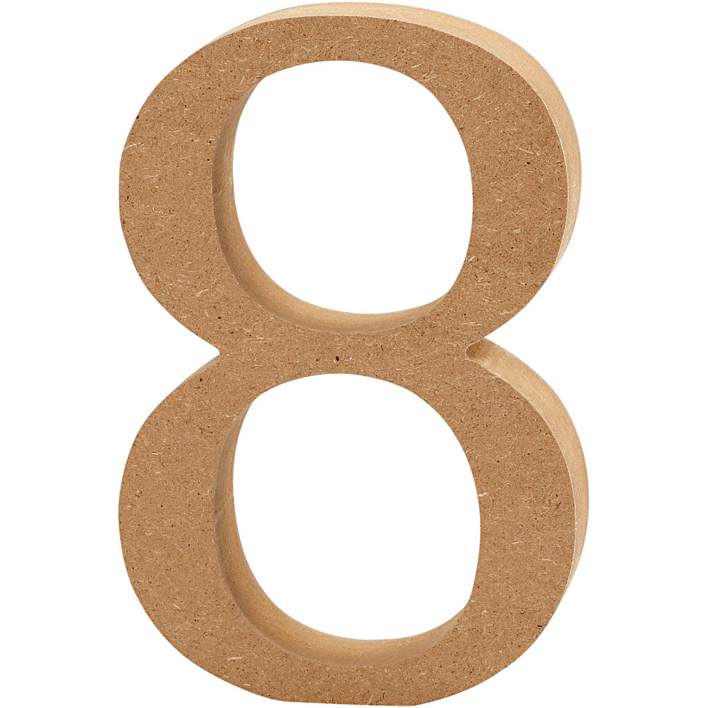 Creativ company cijfer 8 mdf 8cm, 1st.