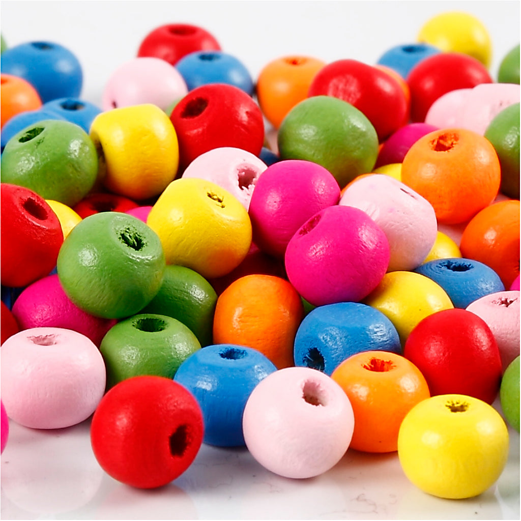 Creativ company houten kralen mix 8mm, 90st.