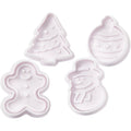 Creativ company uitsteekvormen met stempel kerst, 4st.