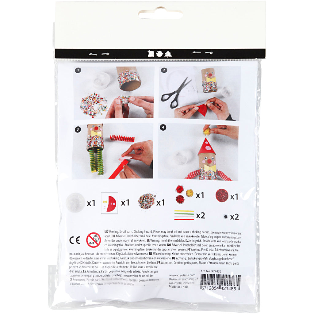 Creativ Company Mini Kreativset Toilettenpapier-Clown