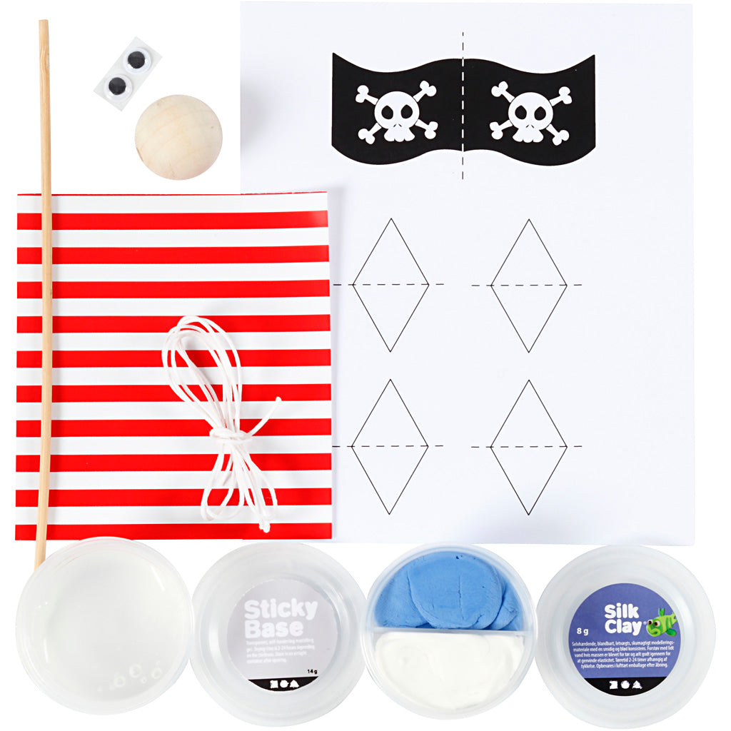Creativ Company Mini-Kreativset: Eierkarton, Piratenboot
