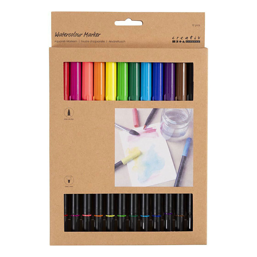 Creative company https: www.cchobby.nl aquarelmarker-lijndikte-2-4-8-mm-standaardkleuren-12-stuk-1-doos