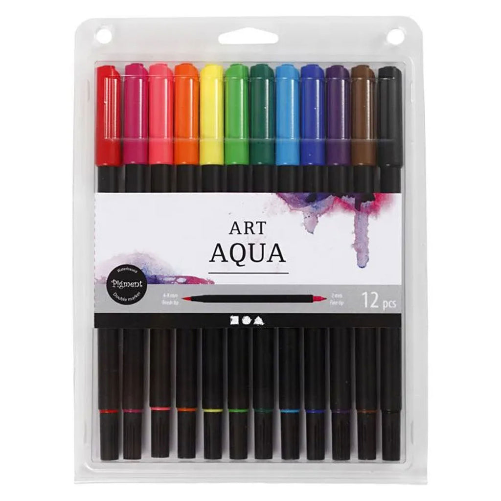 Creativ Company Aquarellmarker Standardfarben, 12 Stück.