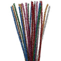 Creativ Company Chenilledraad starker bunter Glitzer 30cm, 24 Stk.