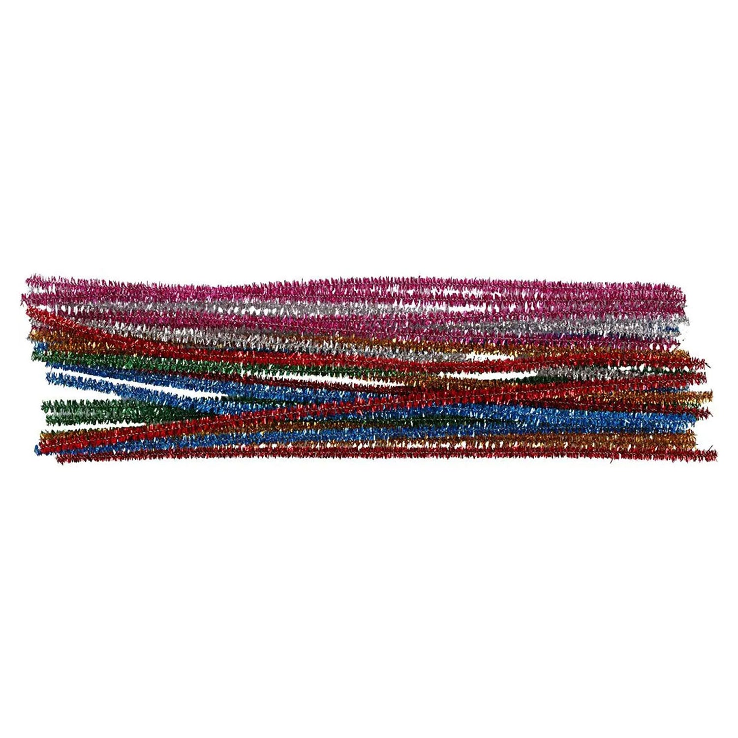 Creativ Company Chenilledraad starker bunter Glitzer 30cm, 24 Stk.