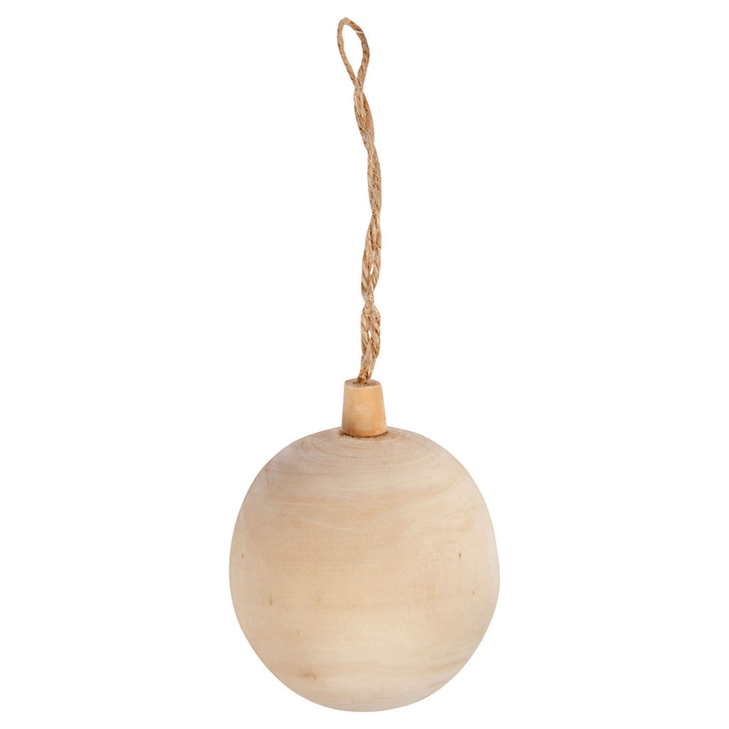Weihnachtskugel-Anhänger aus Holz von Creativ Company, 6,4 cm