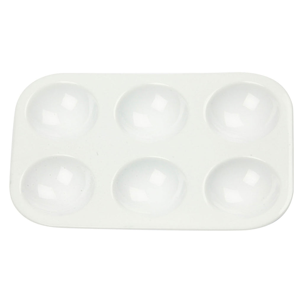 Creativ company https: www.cchobby.nl palet-rechthoekig-palet-met-6-vakken-afm-13x8-5-cm-wit-1-stuk