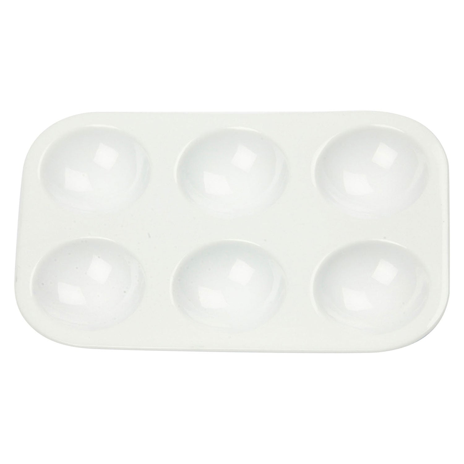 Creativ company https: www.cchobby.nl palet-rechthoekig-palet-met-6-vakken-afm-13x8-5-cm-wit-1-stuk