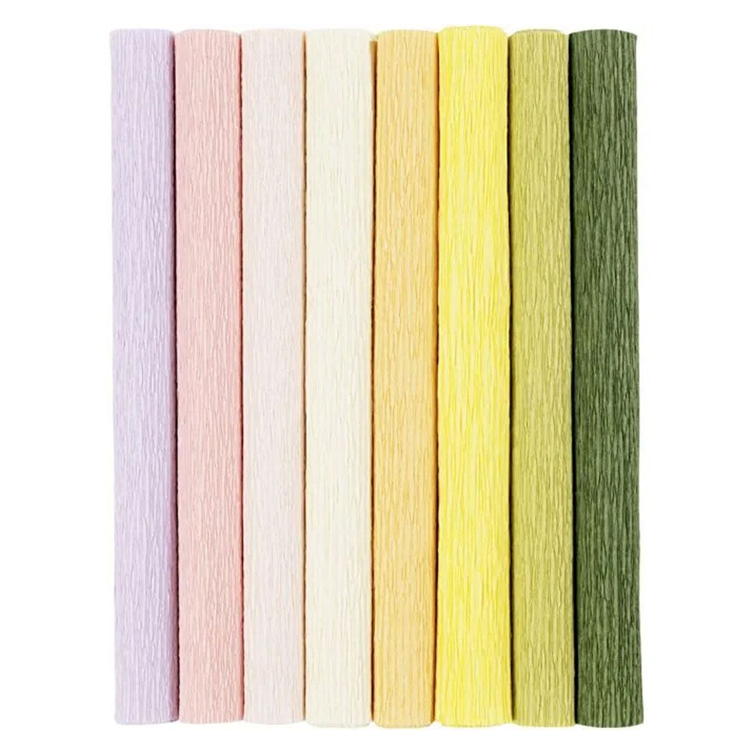 Creativ company crêpepapier, vel 25x60 cm, crêpe-verhouding: 180%, 105 gr, pastelkleuren, 8 vel 1 doos