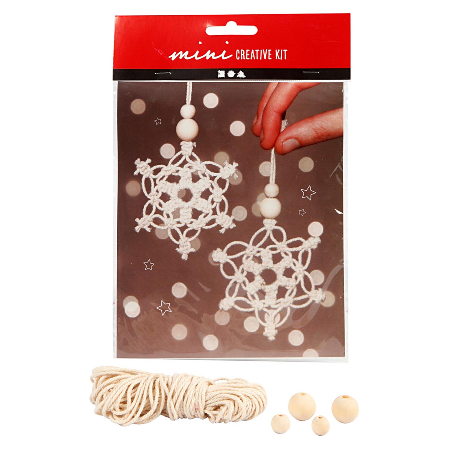 Creativ Company Mini-Kreativset Makramee Schneeflocke
