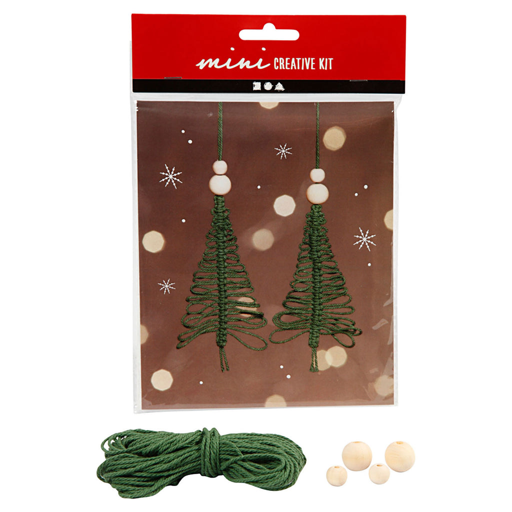 Mini-Kreativset Makramee-Weihnachtsbaum
