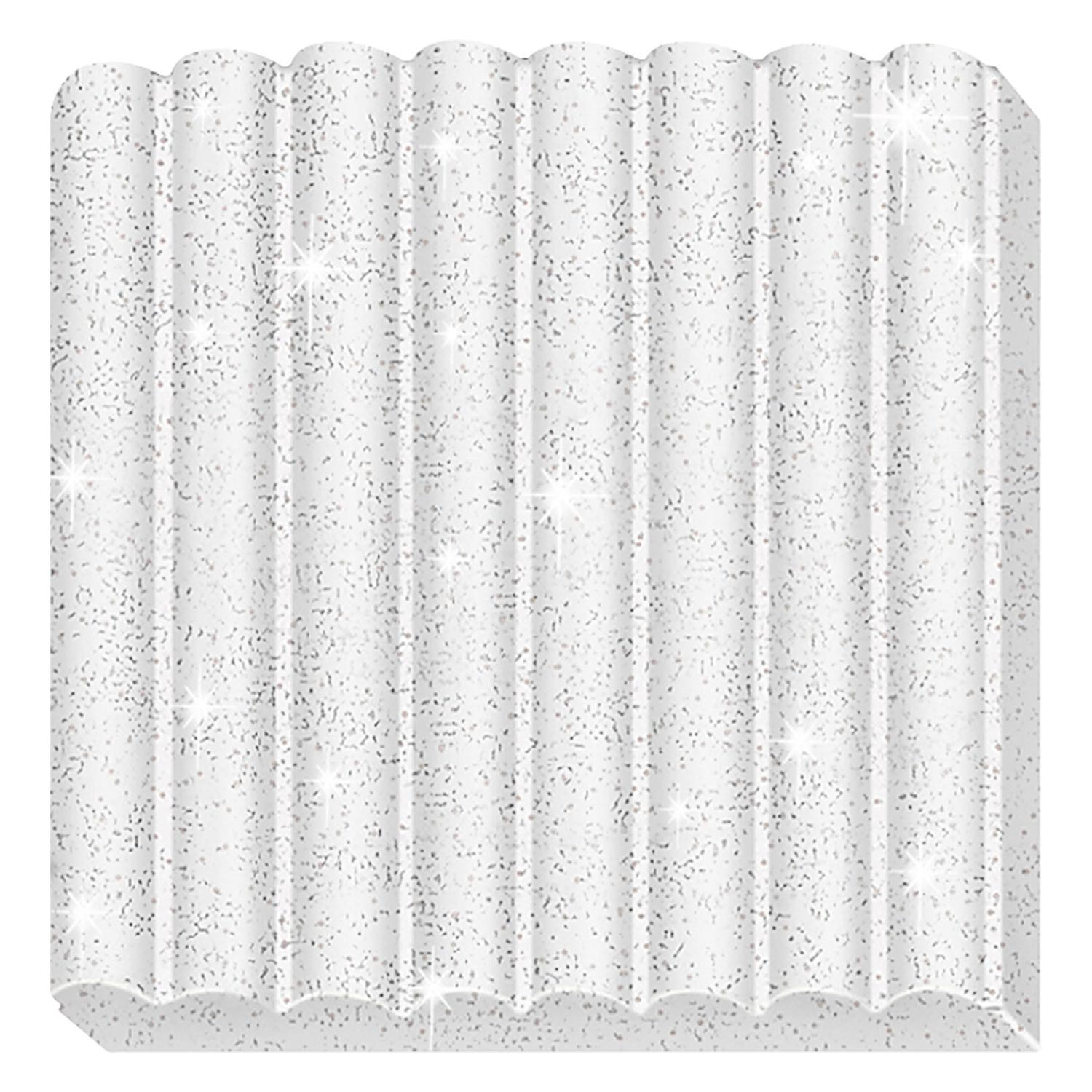 Fimo Kinder-Knete, weiß glitzernd, 42 g