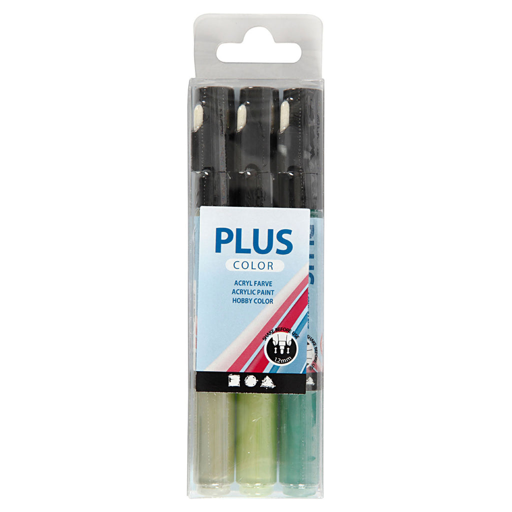 Plus Farbfarbe Stift - Grün, Eukalyptus, Schwarzgrün