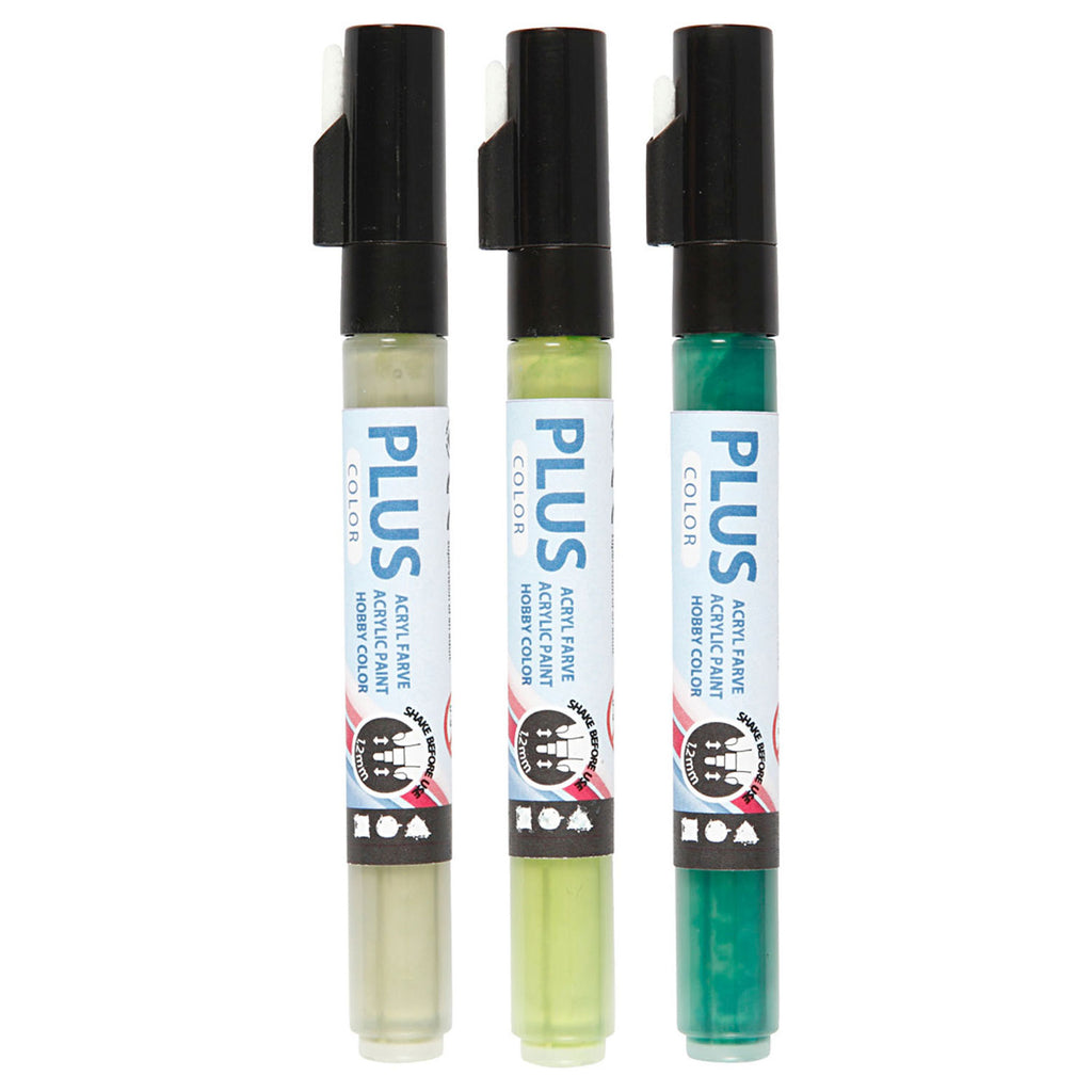 Plus Farbfarbe Stift - Grün, Eukalyptus, Schwarzgrün