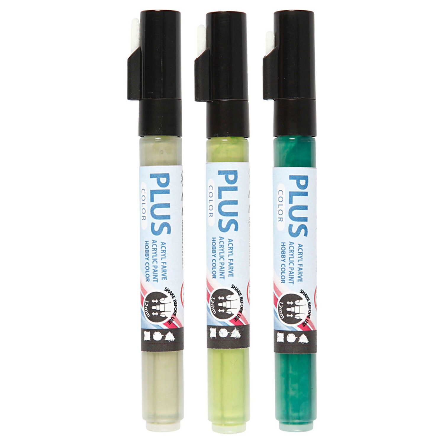 Plus Farbfarbe Stift - Grün, Eukalyptus, Schwarzgrün