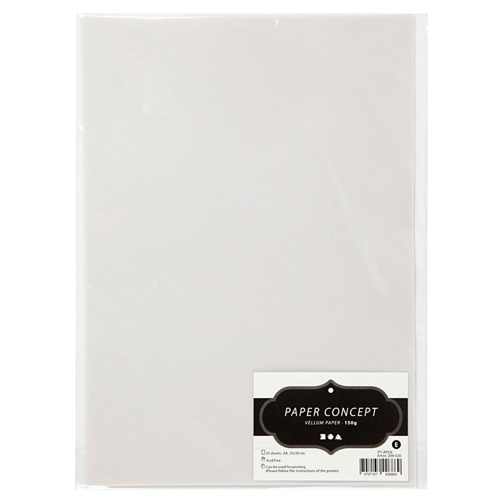 Creotime vellum papier off-white, a4 150 gr, 10 vellen
