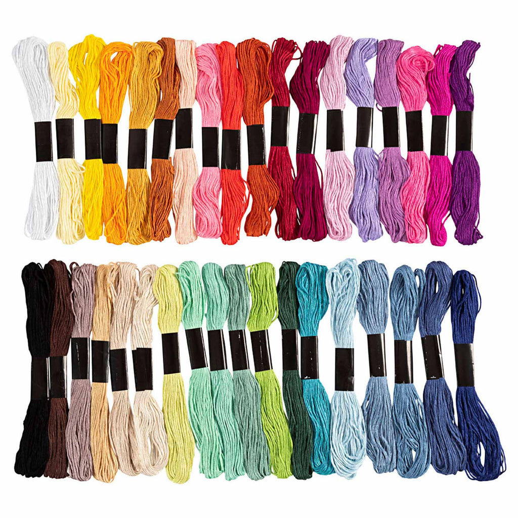 Creativ Company Stickgarn, 42 Farben