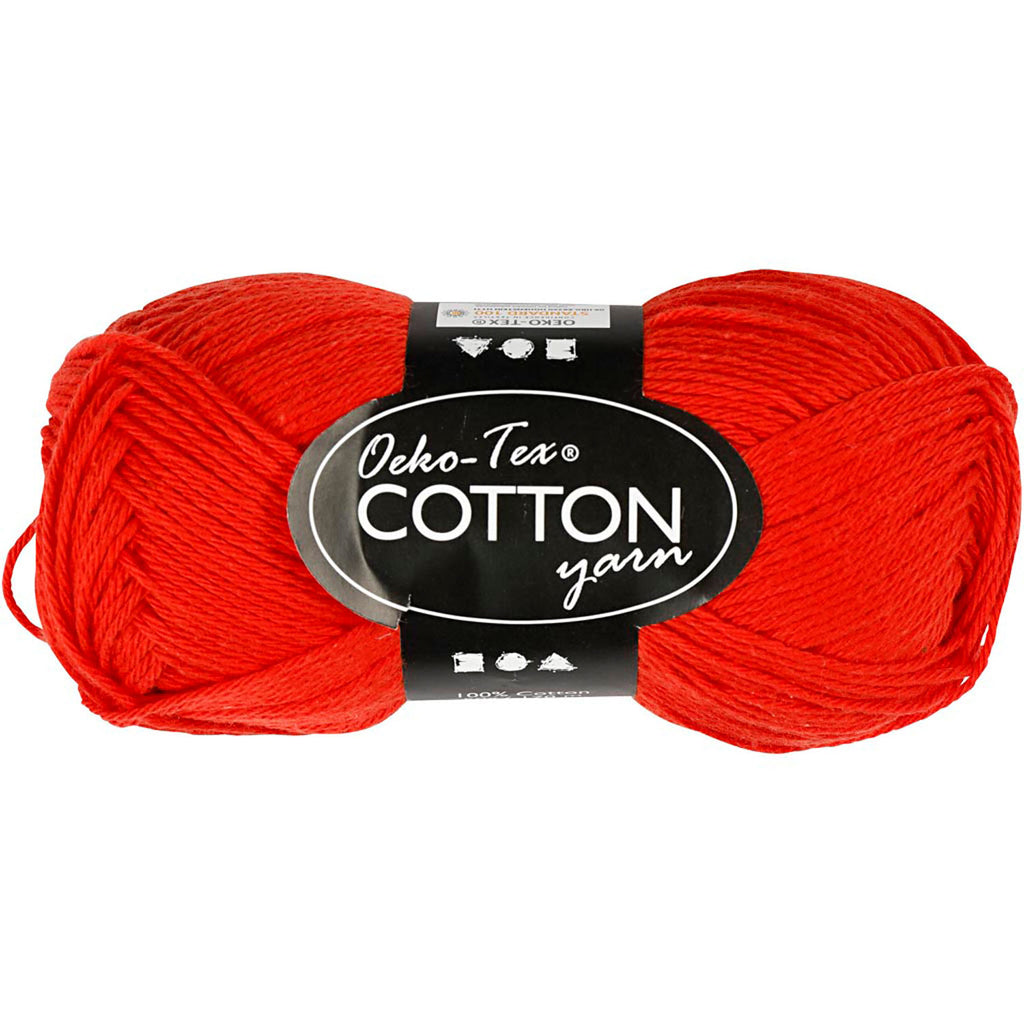 Creativ Company Baumwollgarn, rot, 50 g, 170 m