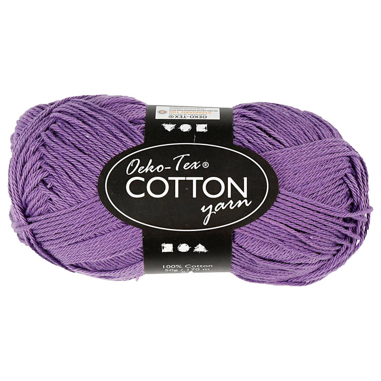 Creativ Company Baumwollgarn, lila, 50 g, 170 m