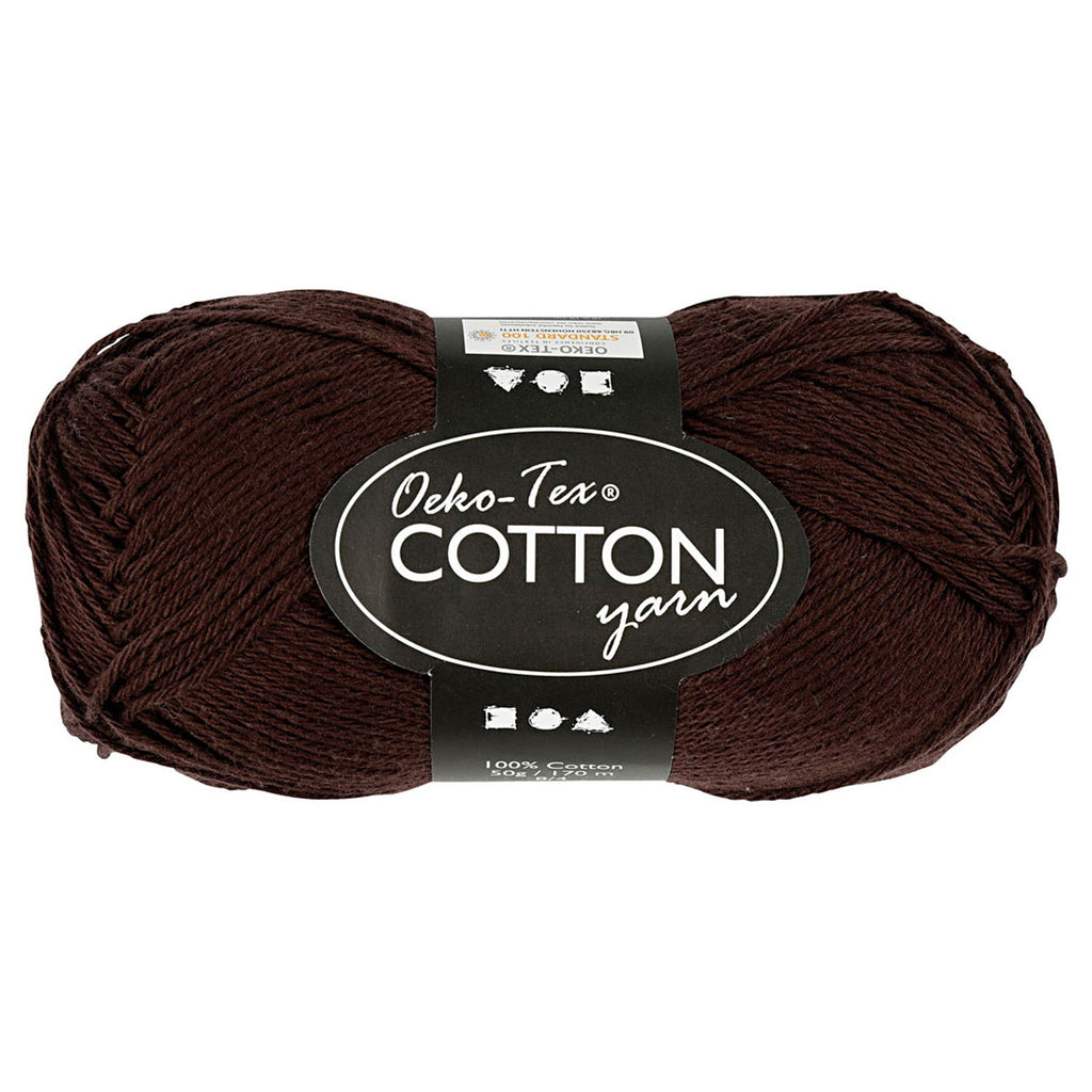 Creativ Company Baumwollgarn, dunkelbraun, 50 g, 170 m