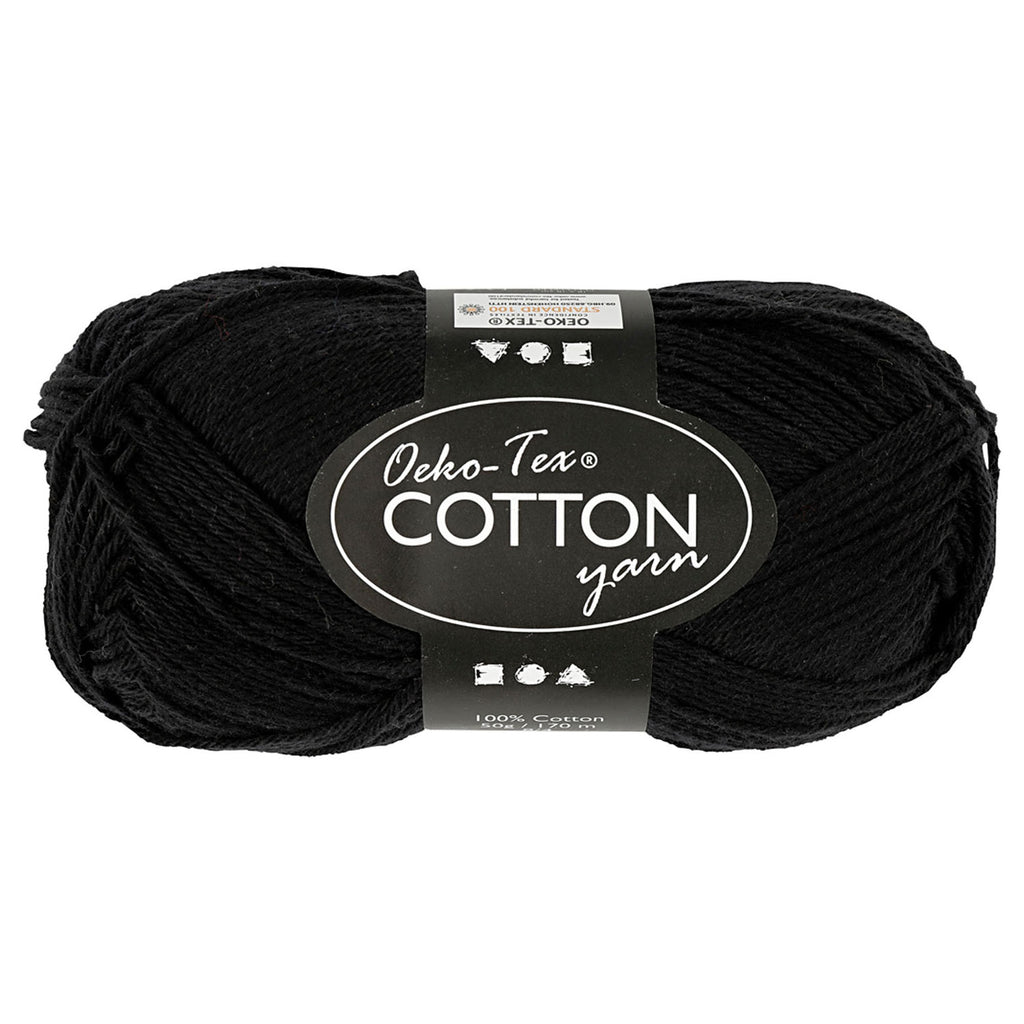 Creativ company katoengaren, zwart, 50gr, 170m