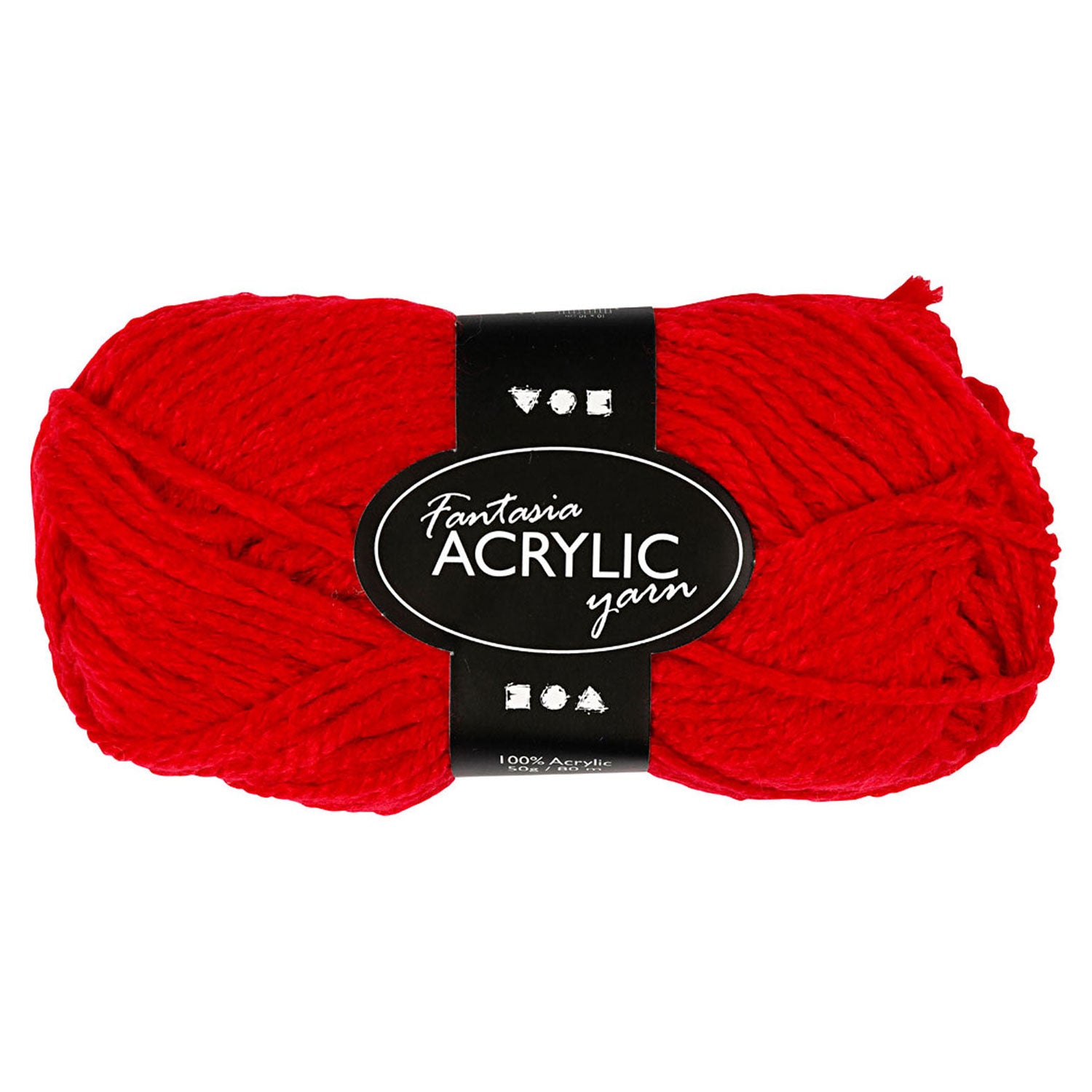 Creativ Company Acrylgarn, rot, 50 g, 80 m