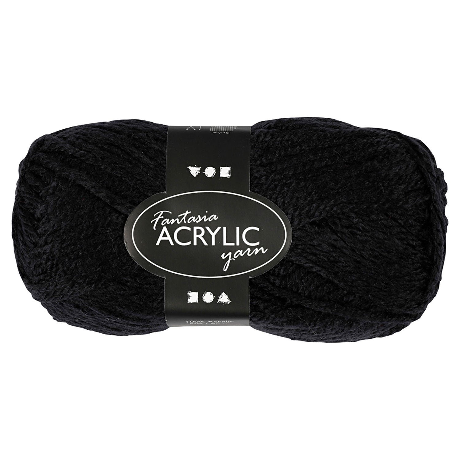 Creativ Company Acrylgarn, schwarz, 50 g, 80 m